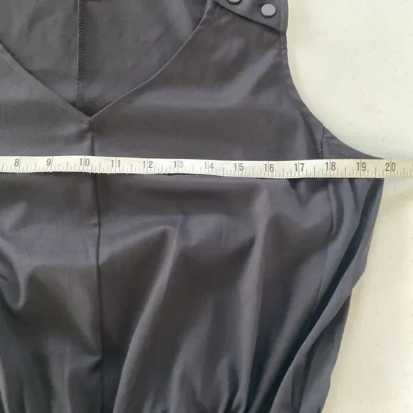 Zuda Z Eco Cropped Wide Leg Sleeveless Jumpsuit Cinched Waist Pockets UPF 50 - Picture 11 of 16